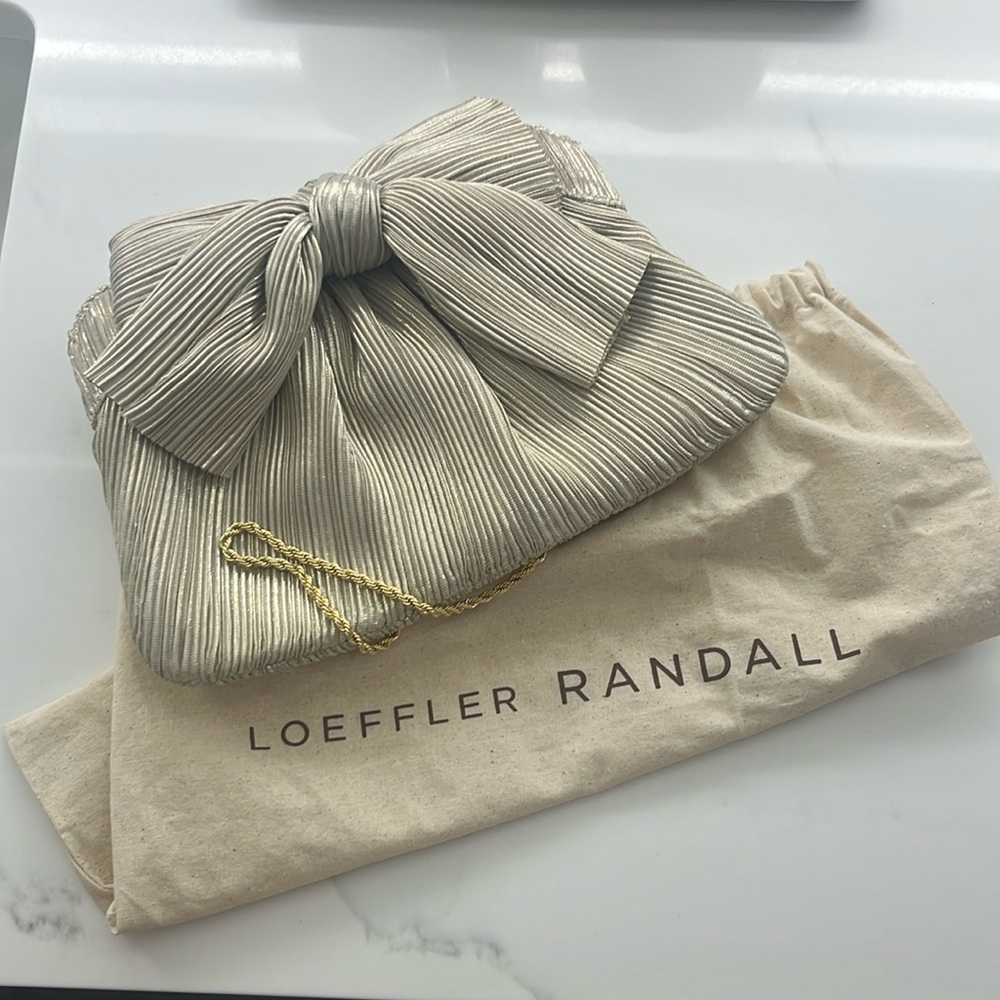 LOEFFLER RANDALL Bow Shoulder Bag - GOLD w/ dust bag